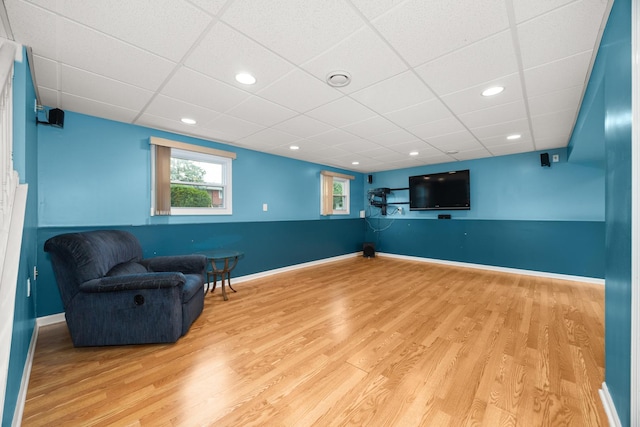 2110 Sanford Ave, New Lenox, IL 60451 - unfurnished room featuring wood finished floors, a drop ceiling, and recessed lighting