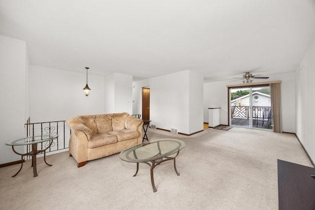2110 Sanford Ave, New Lenox, IL 60451 - living area with light carpet and a ceiling fan
