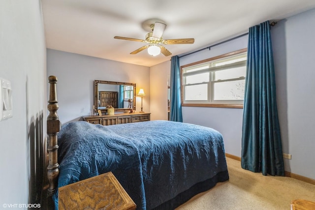 920 Barnside Rd, New Lenox, IL 60451 - carpeted bedroom with baseboards and a ceiling fan