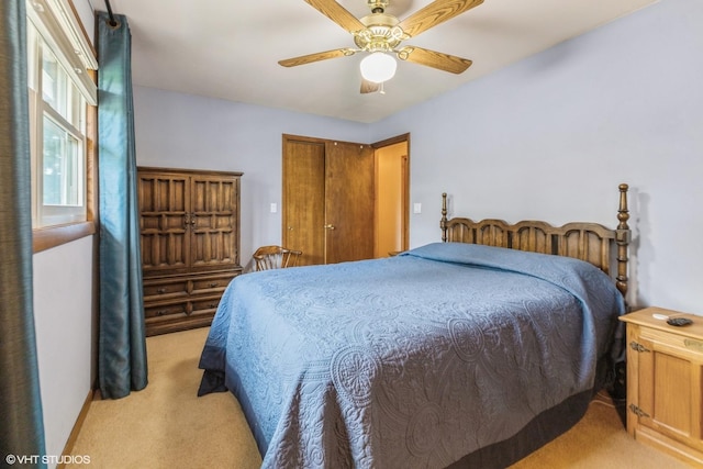 920 Barnside Rd, New Lenox, IL 60451 - bedroom featuring light carpet, a ceiling fan, and a closet
