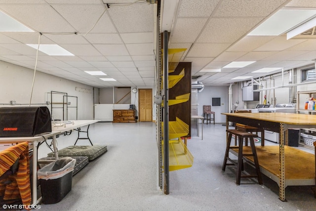 920 Barnside Rd, New Lenox, IL 60451 - misc room featuring independent washer and dryer and a drop ceiling