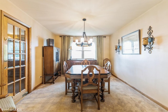 920 Barnside Rd, New Lenox, IL 60451 - dining space with a chandelier and light carpet