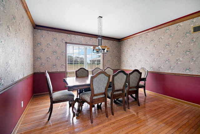 4751 N 5500w Rd, Kankakee, IL 60901 - dining room with a chandelier, hardwood / wood-style flooring, and ornamental molding