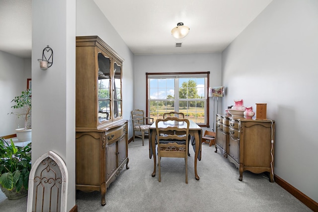 4751 N 5500w Rd, Kankakee, IL 60901 - dining area with light carpet and baseboards