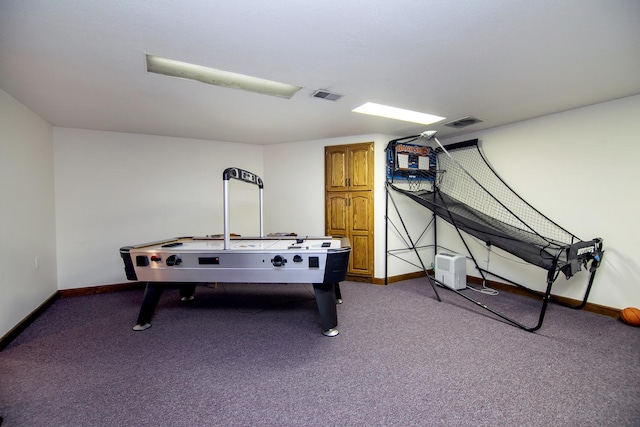 4751 N 5500w Rd, Kankakee, IL 60901 - game room with baseboards and dark carpet