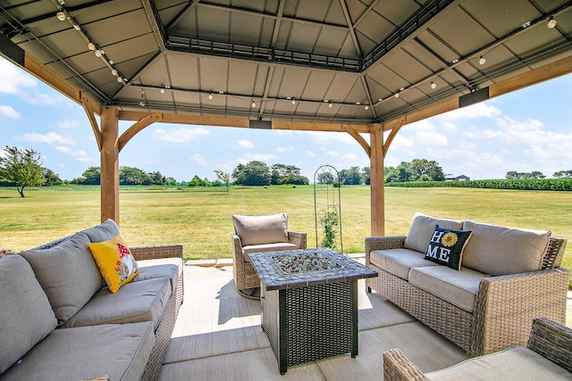 4751 N 5500w Rd, Kankakee, IL 60901 - view of patio / terrace featuring a gazebo and an outdoor hangout area