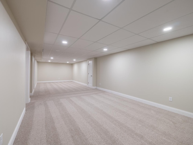14746 Mercury Ln, Bloomington, IL 61705 - unfurnished room with light carpet, recessed lighting, and a paneled ceiling
