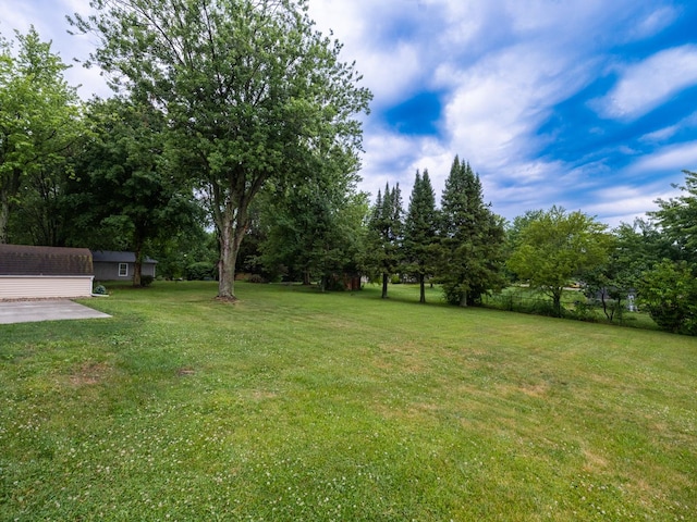 14746 Mercury Ln, Bloomington, IL 61705 - view of grassy yard with view of wooded area