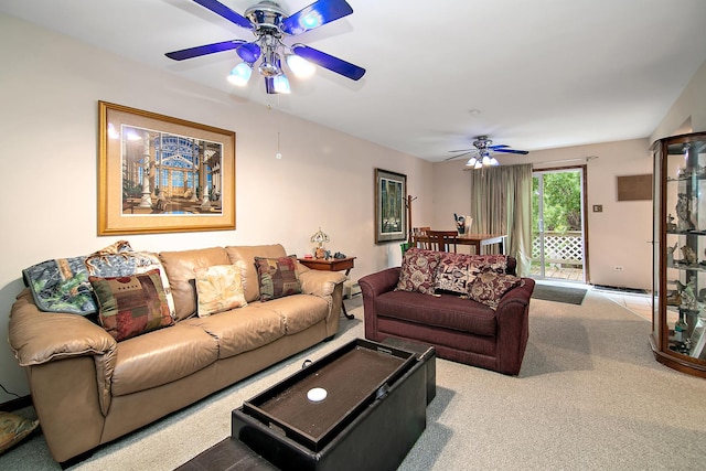 15630 Le Claire Ave, Oak Forest, IL 60452 - carpeted living area featuring a ceiling fan