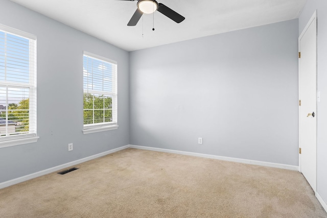 2225 National Sewing Ave, Belvidere, IL 61008 - spare room with plenty of natural light, light colored carpet, and a ceiling fan