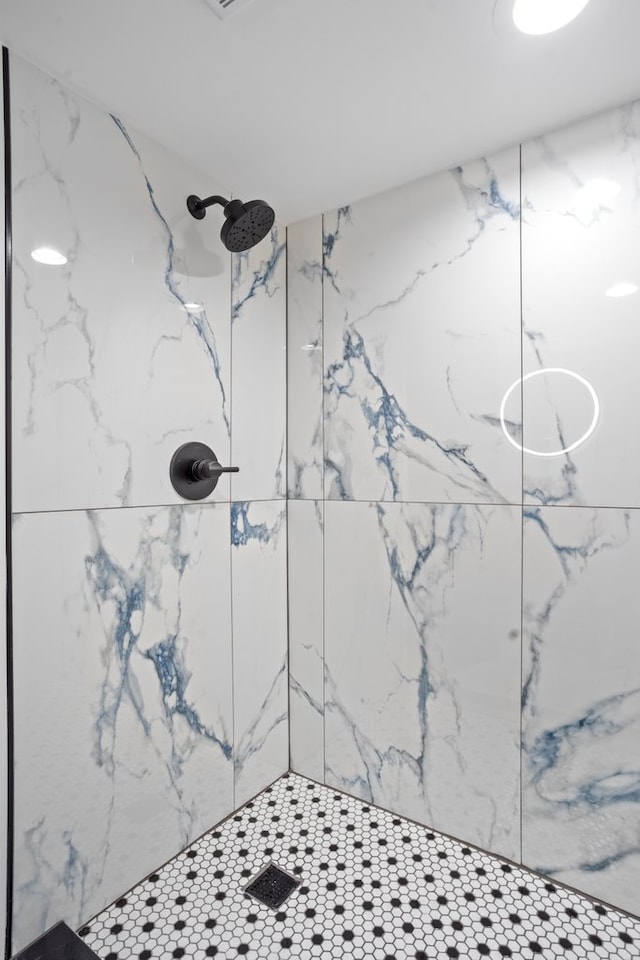 2305 W 111th Pl, Chicago, IL 60643 - bathroom featuring a marble finish shower