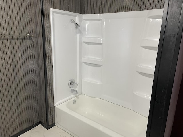 355 N 5th St, Sheldon, IL 60966 - bathroom featuring marble finish flooring and bathing tub / shower combination