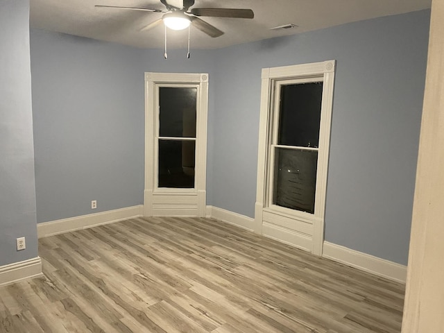 355 N 5th St, Sheldon, IL 60966 - spare room featuring a ceiling fan and wood finished floors