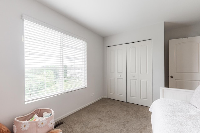 2366 Aurora Dr, Pingree Grove, IL 60140 - unfurnished bedroom featuring multiple windows, light carpet, and a closet