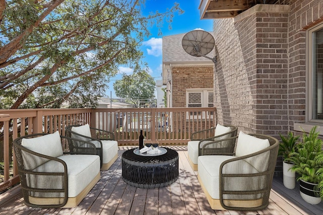 3129 N Oconto Ave, Chicago, IL 60707 - wooden deck featuring an outdoor hangout area