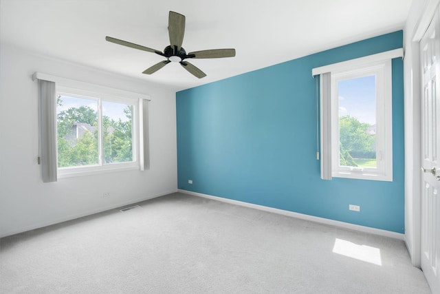 401 Kerry Ct, Prospect Heights, IL 60070 - carpeted spare room with baseboards and a ceiling fan
