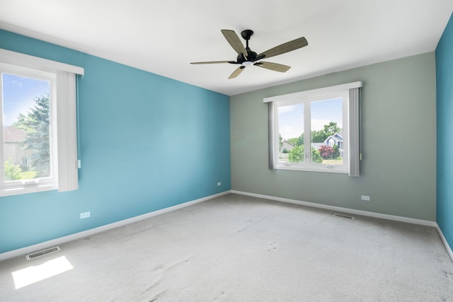 401 Kerry Ct, Prospect Heights, IL 60070 - carpeted empty room featuring baseboards and a ceiling fan