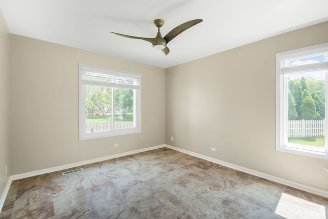 401 Kerry Ct, Prospect Heights, IL 60070 - spare room featuring ceiling fan and baseboards