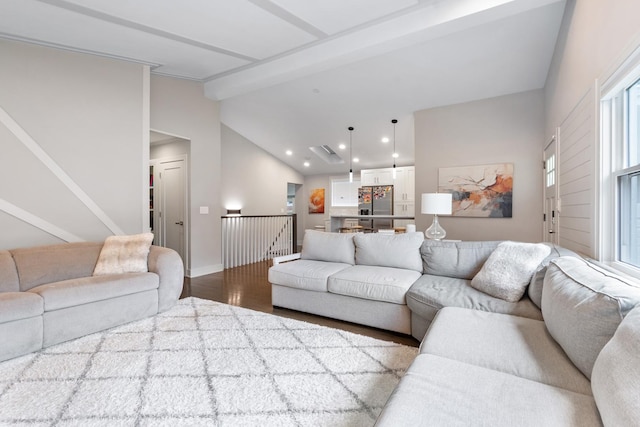 1017 Dell Rd, Northbrook, IL 60062 - living room featuring wood finished floors, recessed lighting, and plenty of natural light