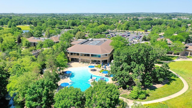12243 Quail Ridge Dr, Huntley, IL 60142 - aerial view of a pool area