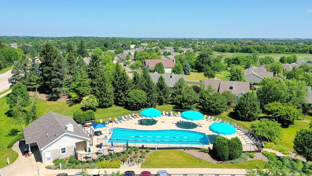 12243 Quail Ridge Dr, Huntley, IL 60142 - aerial view of a pool