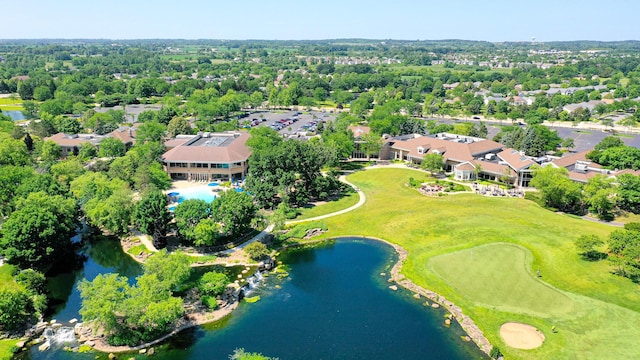12243 Quail Ridge Dr, Huntley, IL 60142 - aerial view of residential area featuring a large body of water and a local golf course
