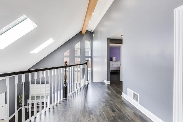 5921 N Navarre Ave, Chicago, IL 60631 - corridor featuring wood finished floors and a skylight
