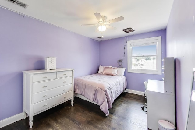 5921 N Navarre Ave, Chicago, IL 60631 - bedroom featuring dark wood-style floors and a ceiling fan
