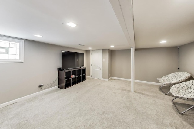 5921 N Navarre Ave, Chicago, IL 60631 - below grade area featuring recessed lighting and carpet