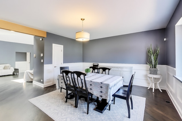 5921 N Navarre Ave, Chicago, IL 60631 - dining space featuring wood finished floors and a wainscoted wall