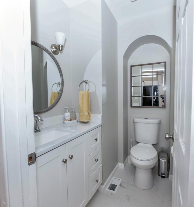 2718 W Washington Blvd, Chicago, IL 60612 - half bath featuring vanity and marble finish flooring