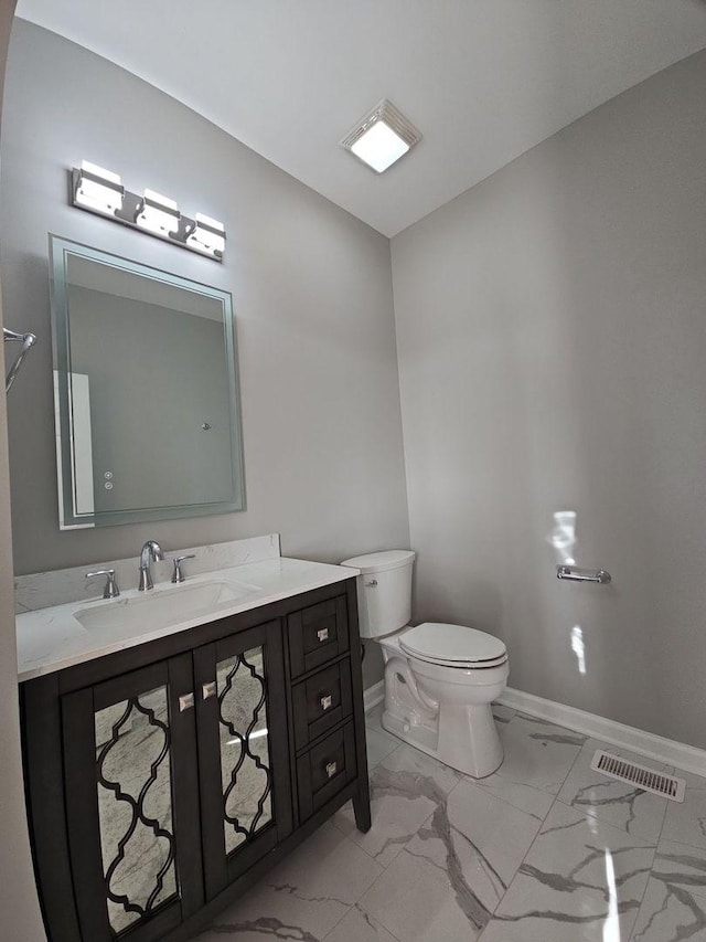 1221 Honey Lake Rd, Lake Zurich, IL 60047 - bathroom featuring marble finish floors and vanity