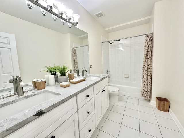 1617 N Hermitage Ave Unit 1S, Chicago, IL 60622 - bathroom featuring tile patterned flooring, double vanity, and shower / tub combo