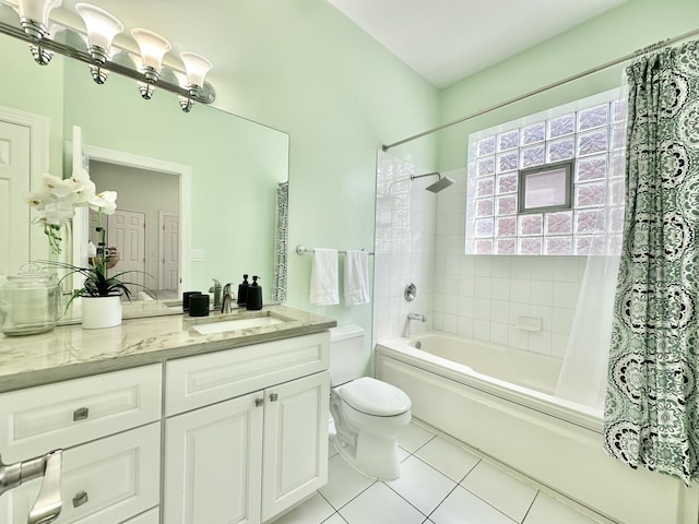 1617 N Hermitage Ave Unit 1S, Chicago, IL 60622 - bathroom featuring tile patterned floors, vanity, and shower / bath combination with curtain