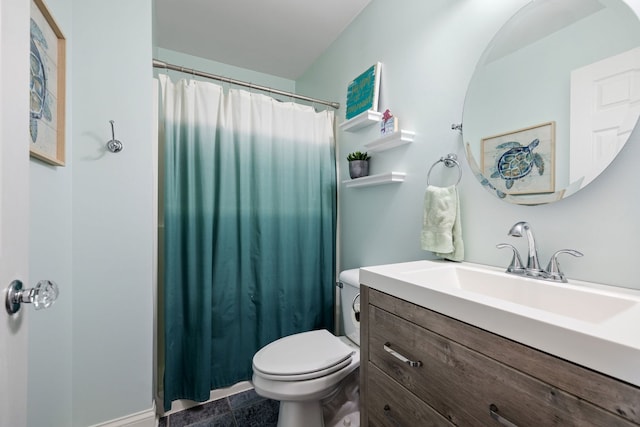 12351 W Warren Dr, Mokena, IL 60448 - bathroom with vanity and a shower with shower curtain