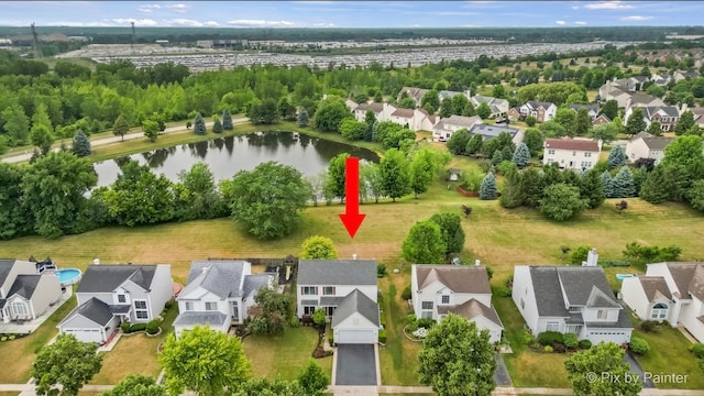 534 Ivory Ln, Bartlett, IL 60103 - aerial perspective of suburban area with a nearby body of water