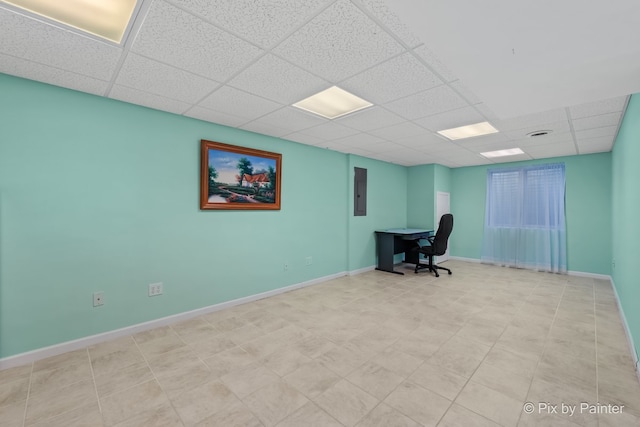 534 Ivory Ln, Bartlett, IL 60103 - unfurnished office featuring a drop ceiling and electric panel