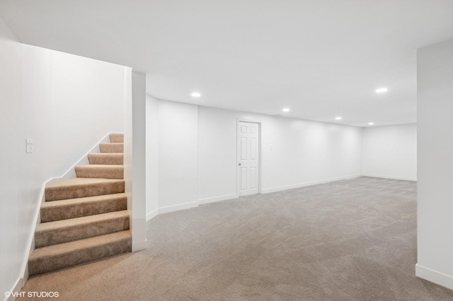 1899 Hilltop Ln, Bannockburn, IL 60015 - finished basement featuring recessed lighting, carpet flooring, and stairway
