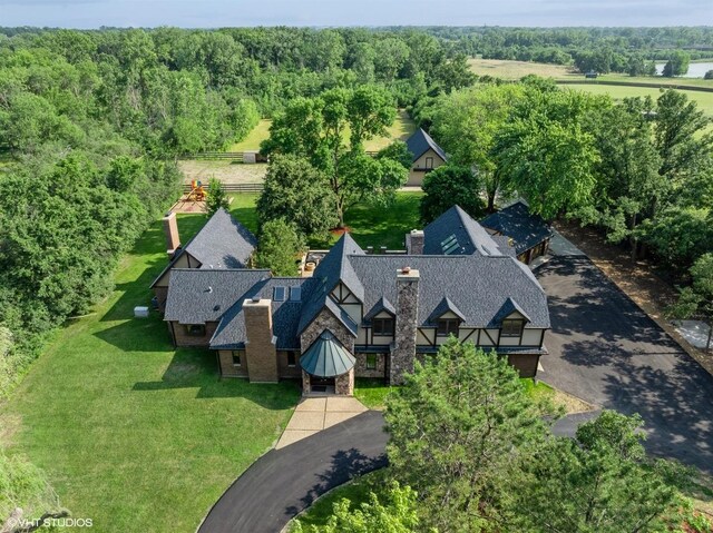 1899 Hilltop Ln, Bannockburn, IL 60015 - view from above of property with a forest