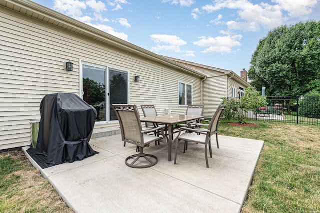 15710 S Cove Cir, Plainfield, IL 60544 - view of patio with outdoor dining space and a grill