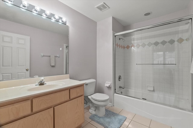 11257 Melrose Ct, Orland Park, IL 60467 - full bathroom with tile patterned flooring, vanity, and combined bath / shower with glass door