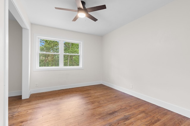 6427 Harlem Rd, Loves Park, IL 61111 - empty room featuring ceiling fan and light wood finished floors