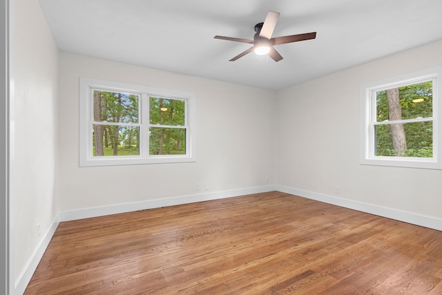 6427 Harlem Rd, Loves Park, IL 61111 - unfurnished room featuring light wood-style flooring and ceiling fan