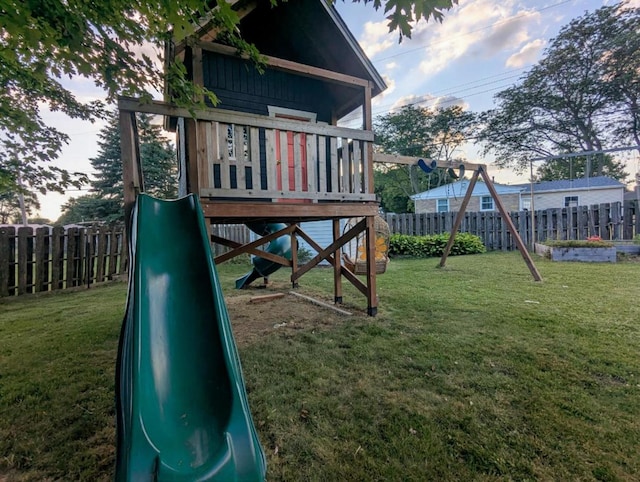 108 Janet Ave, Rochelle, IL 61068 - view of play area with a fenced backyard