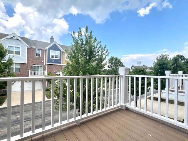 4182 Royal Mews Cir, Naperville, IL 60564 - wooden deck featuring a garage