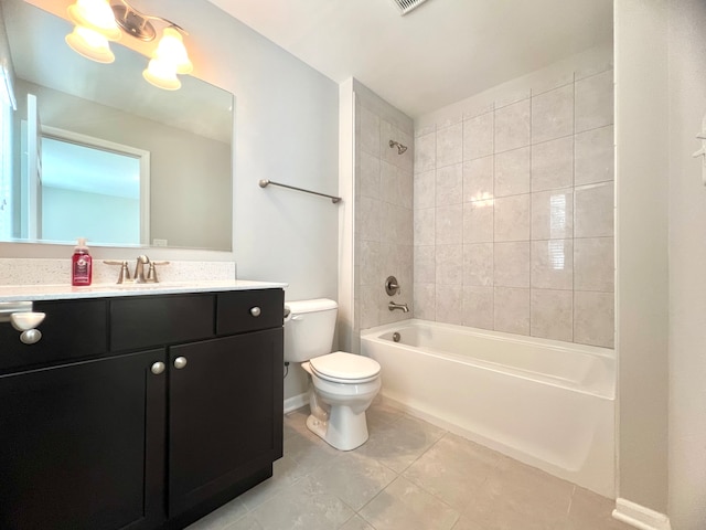 4182 Royal Mews Cir, Naperville, IL 60564 - bathroom with tile patterned flooring, vanity, and shower / bathtub combination