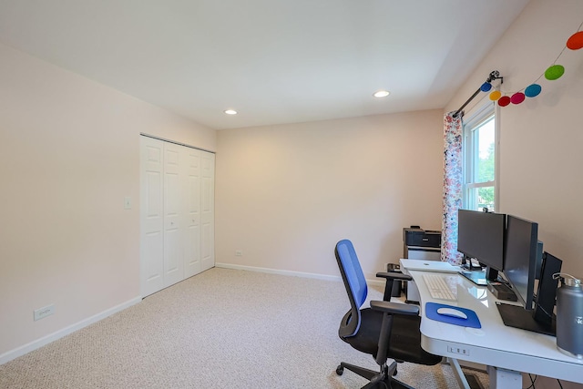 711 W Nichols Rd, Arlington Heights, IL 60004 - home office with carpet and recessed lighting