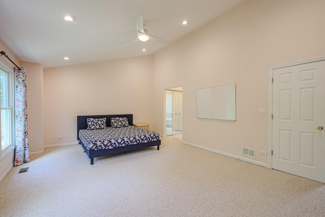 711 W Nichols Rd, Arlington Heights, IL 60004 - carpeted bedroom with recessed lighting and a ceiling fan
