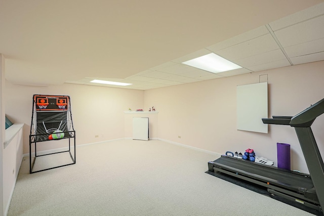 711 W Nichols Rd, Arlington Heights, IL 60004 - exercise room featuring carpet and a drop ceiling
