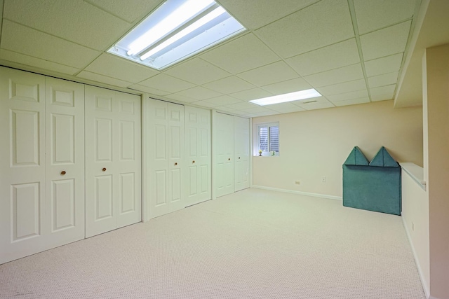 711 W Nichols Rd, Arlington Heights, IL 60004 - below grade area featuring a drop ceiling and carpet floors